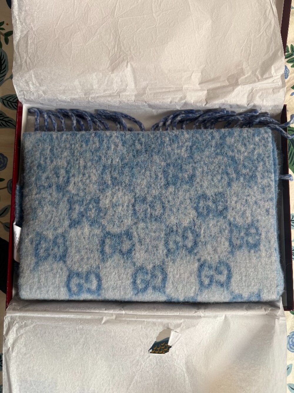 Gucci GG Alpaca Wool Blend Scarf 2025